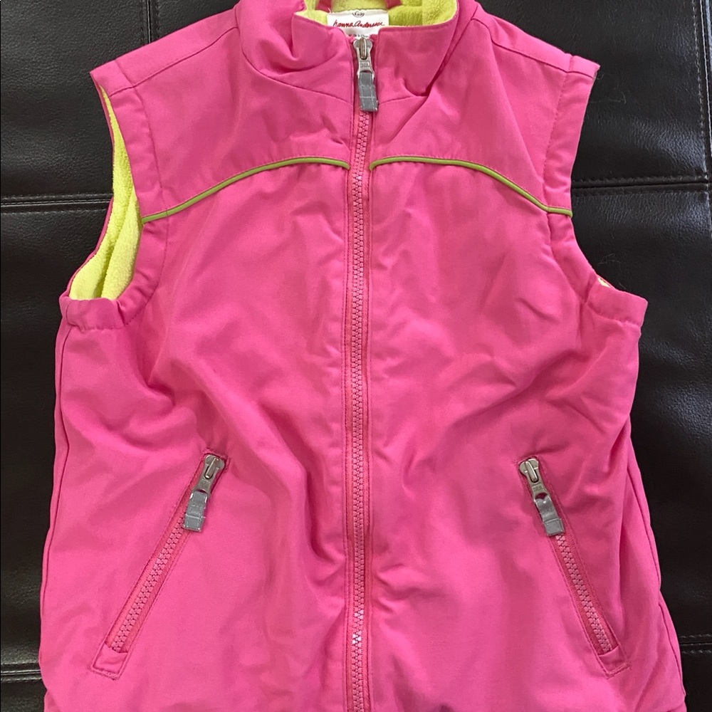 Hannah Anderson girls zip pink vest. Size L